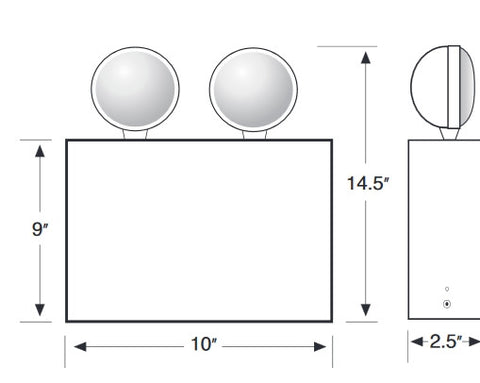 Emergency Light | New York City Approved Steel | White Housing [EL-ST9]