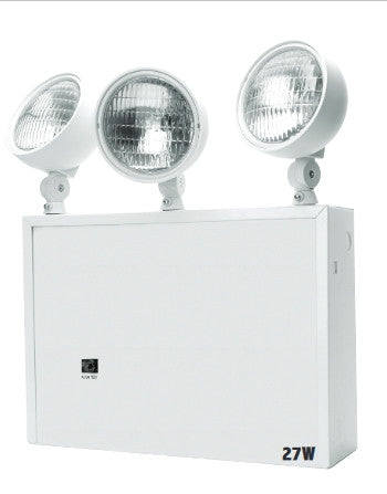 NYC Emergency Light, Steel - 18-68W Capacity - 2 or 3 Heads